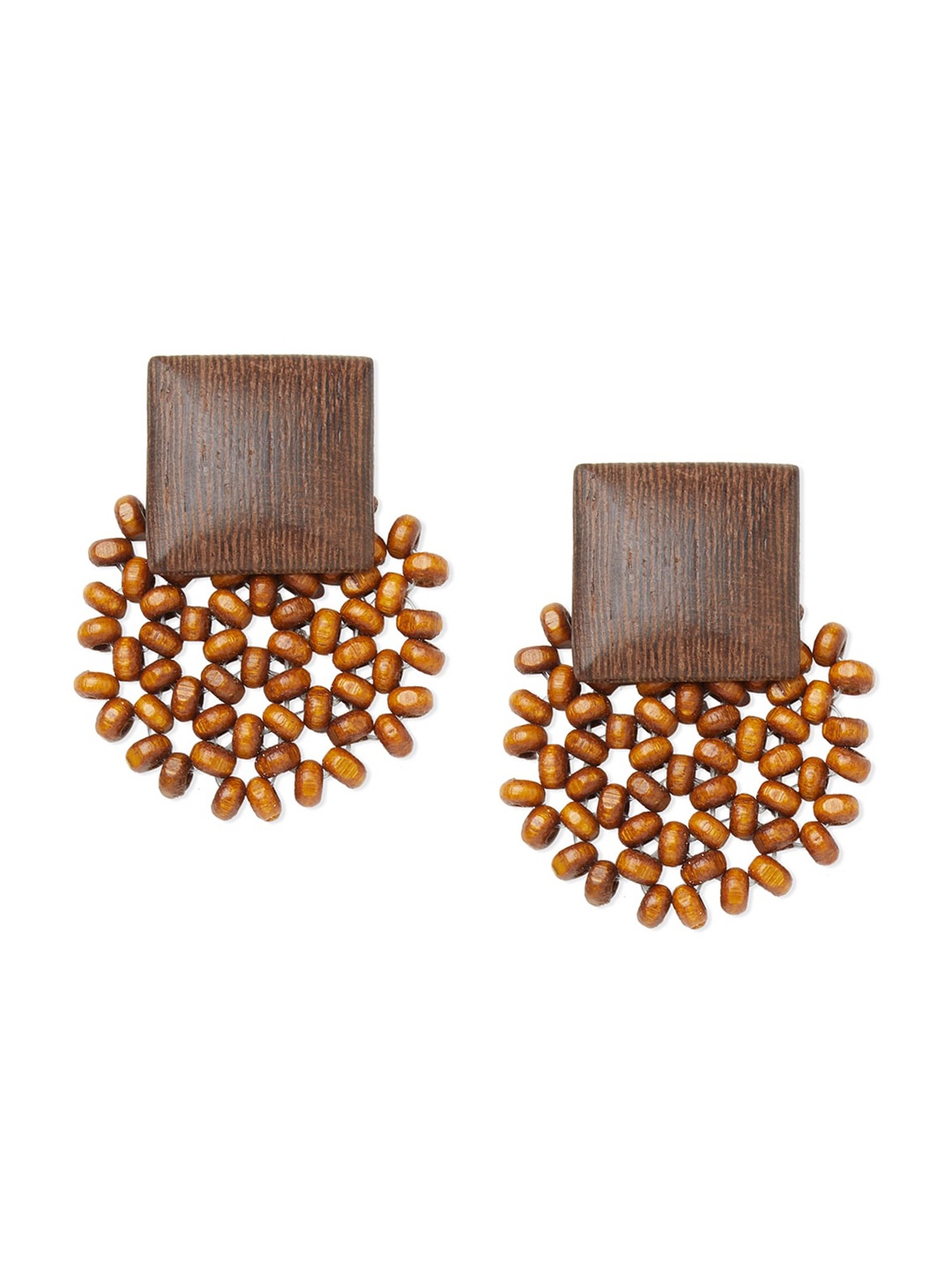 

Blisscovered Contemporary Studs Earrings, Brown