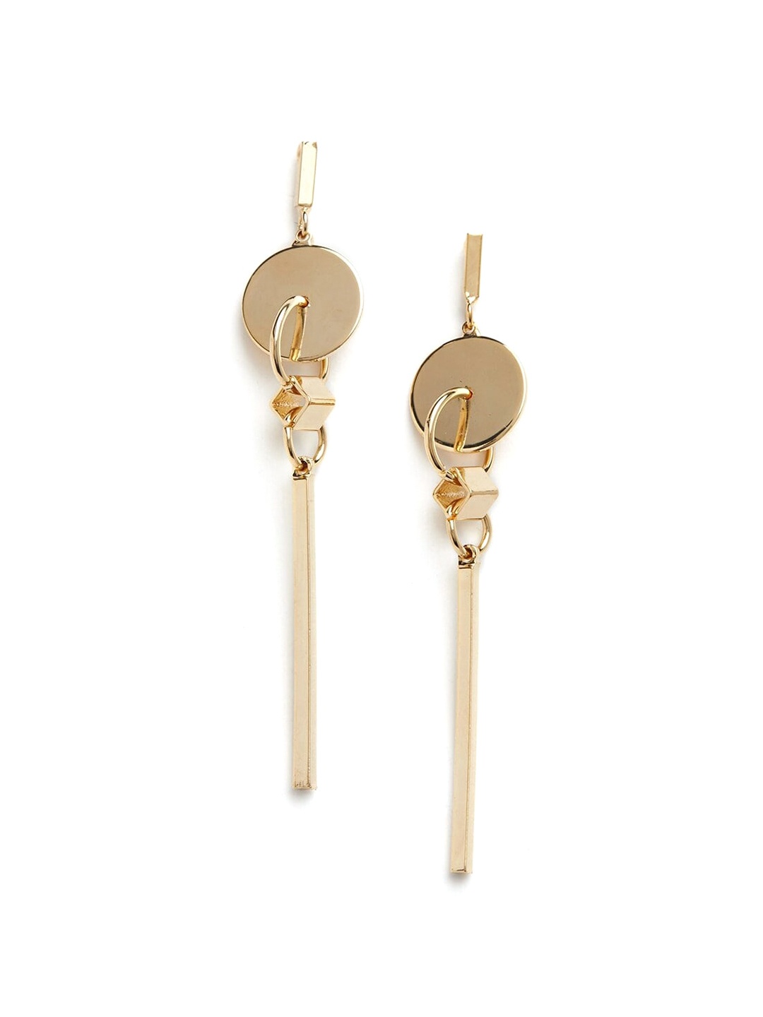 

Blisscovered Contemporary Drop Earrings, Gold