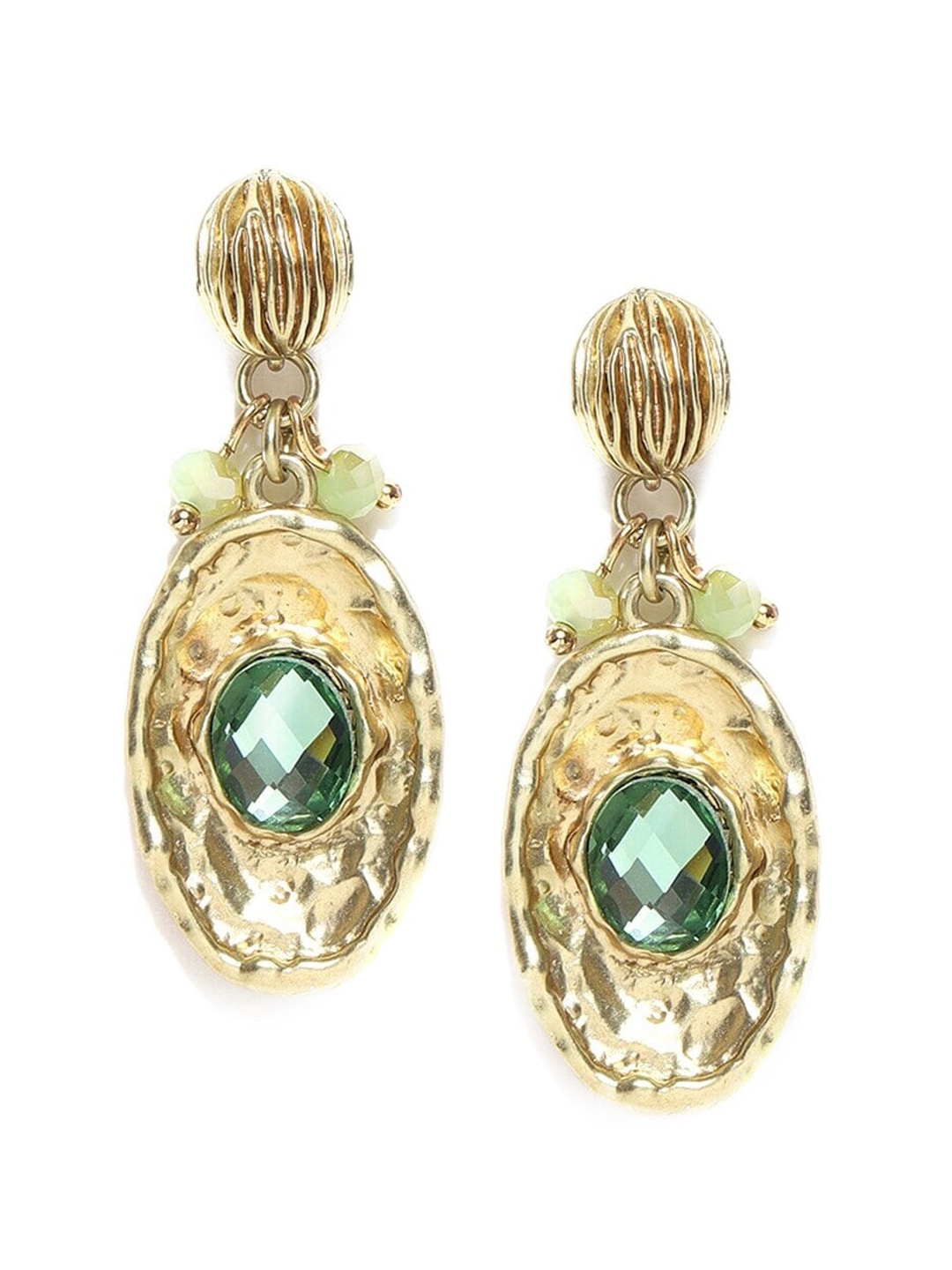 

Blisscovered Contemporary Drop Earrings, Green