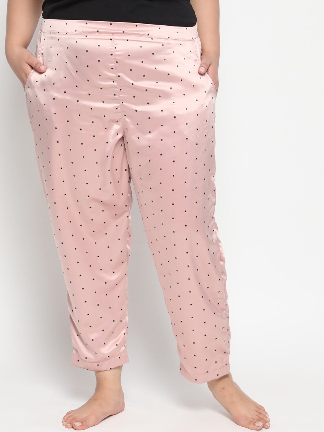 

Amydus Plus Size Women Printed Lounge Pants, Pink
