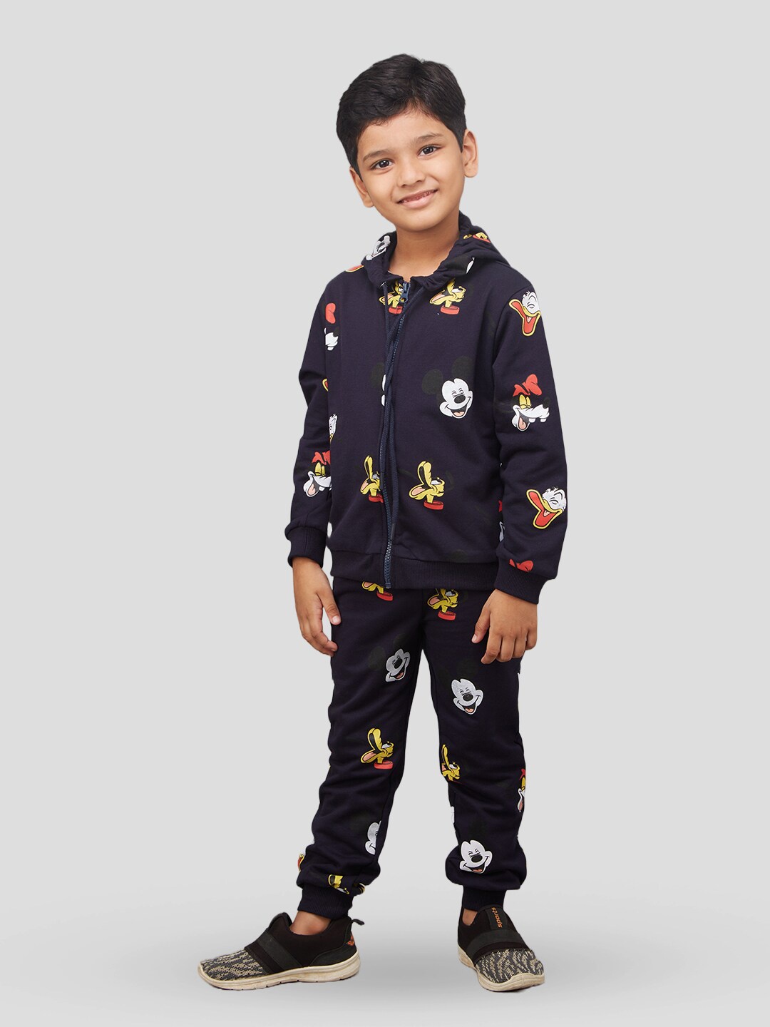 

Zalio Boys Mickey & Friends Printed Sweatshirt with Joggers, Navy blue