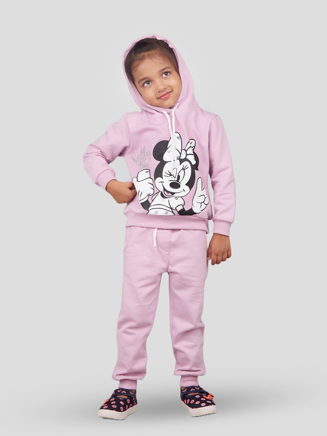 

Zalio Girls Mickey Mouse Printed Sweatshirt with Joggers, Purple