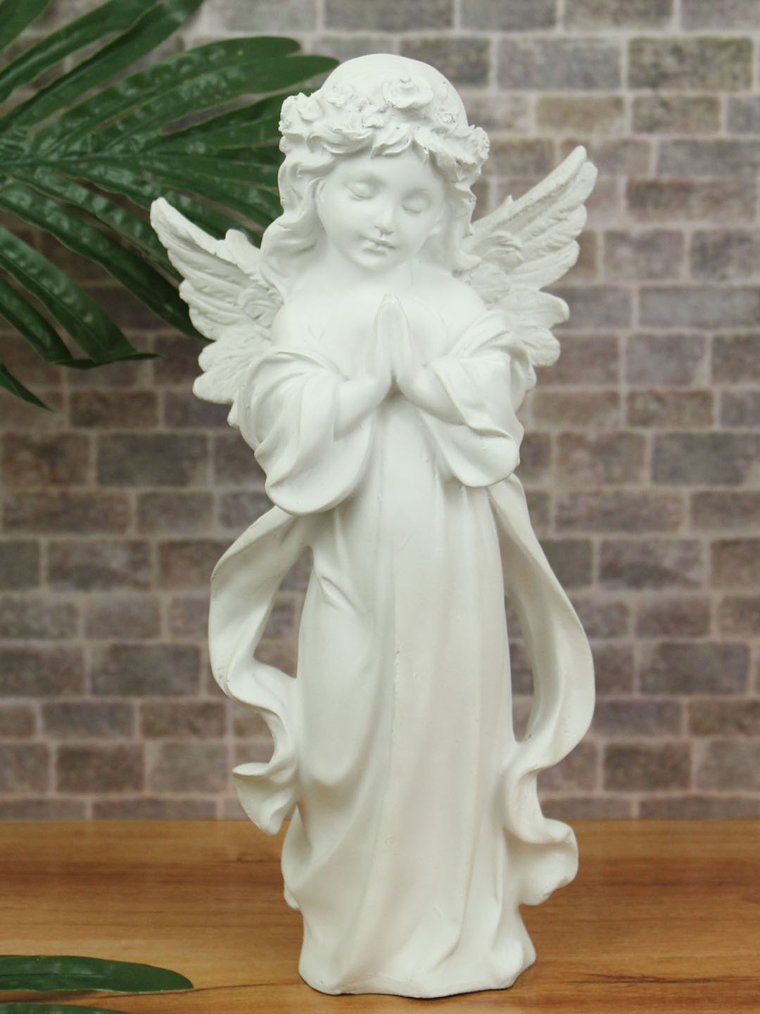 

TIED RIBBONS White Angel with Wings Figurine Showpiece