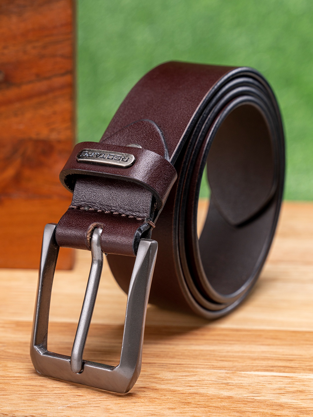 

Red Tape Men Leather Formal Belt, Brown