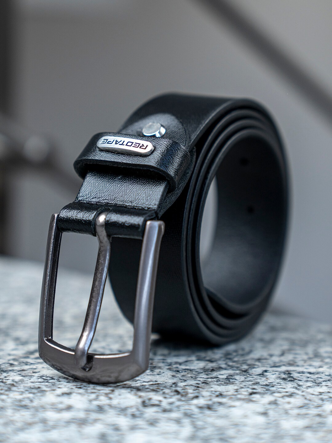 

Red Tape Men Leather Belt, Black