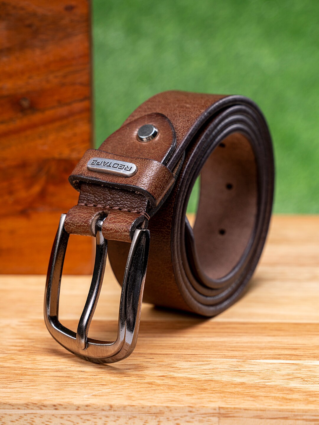

Red Tape Men Leather Belt, Tan