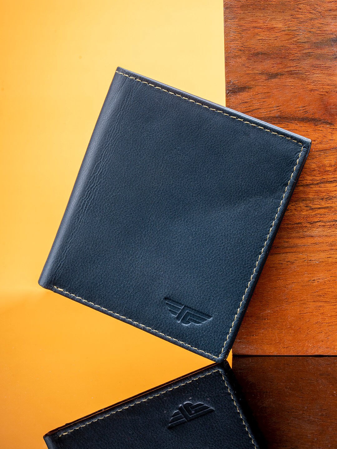 

Red Tape Men Leather Two Fold Wallet, Navy blue