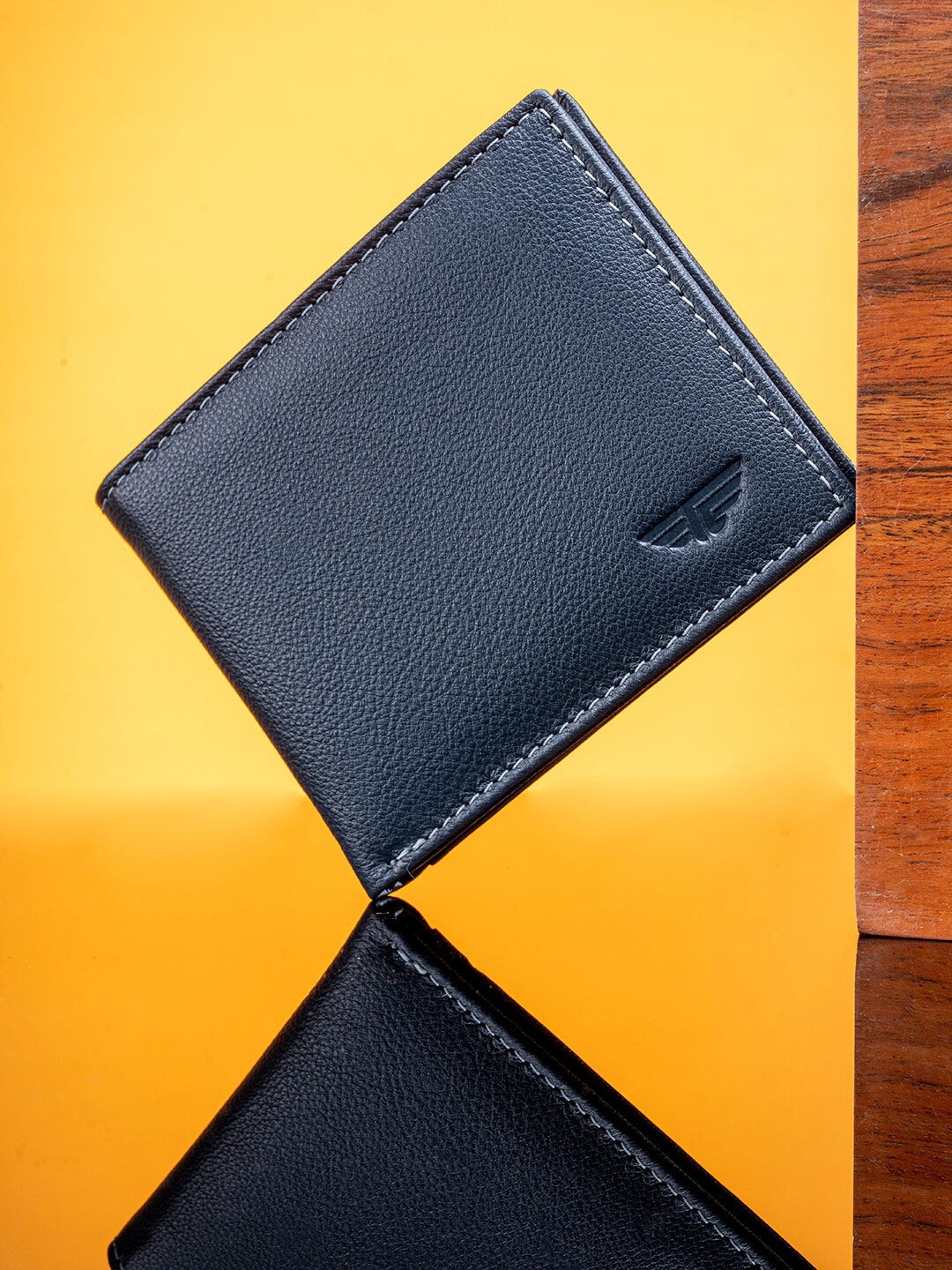 

Red Tape Men Leather Two Fold Wallet, Navy blue