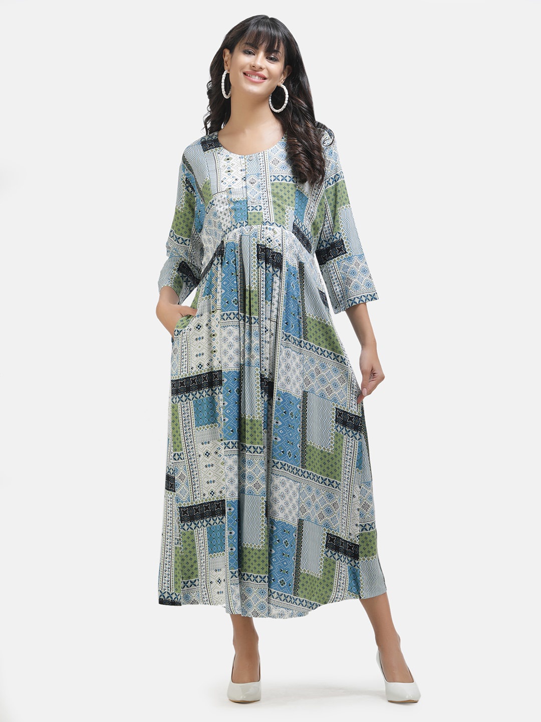 

KOI SLEEPWEAR Maternity Maxi Dress, White