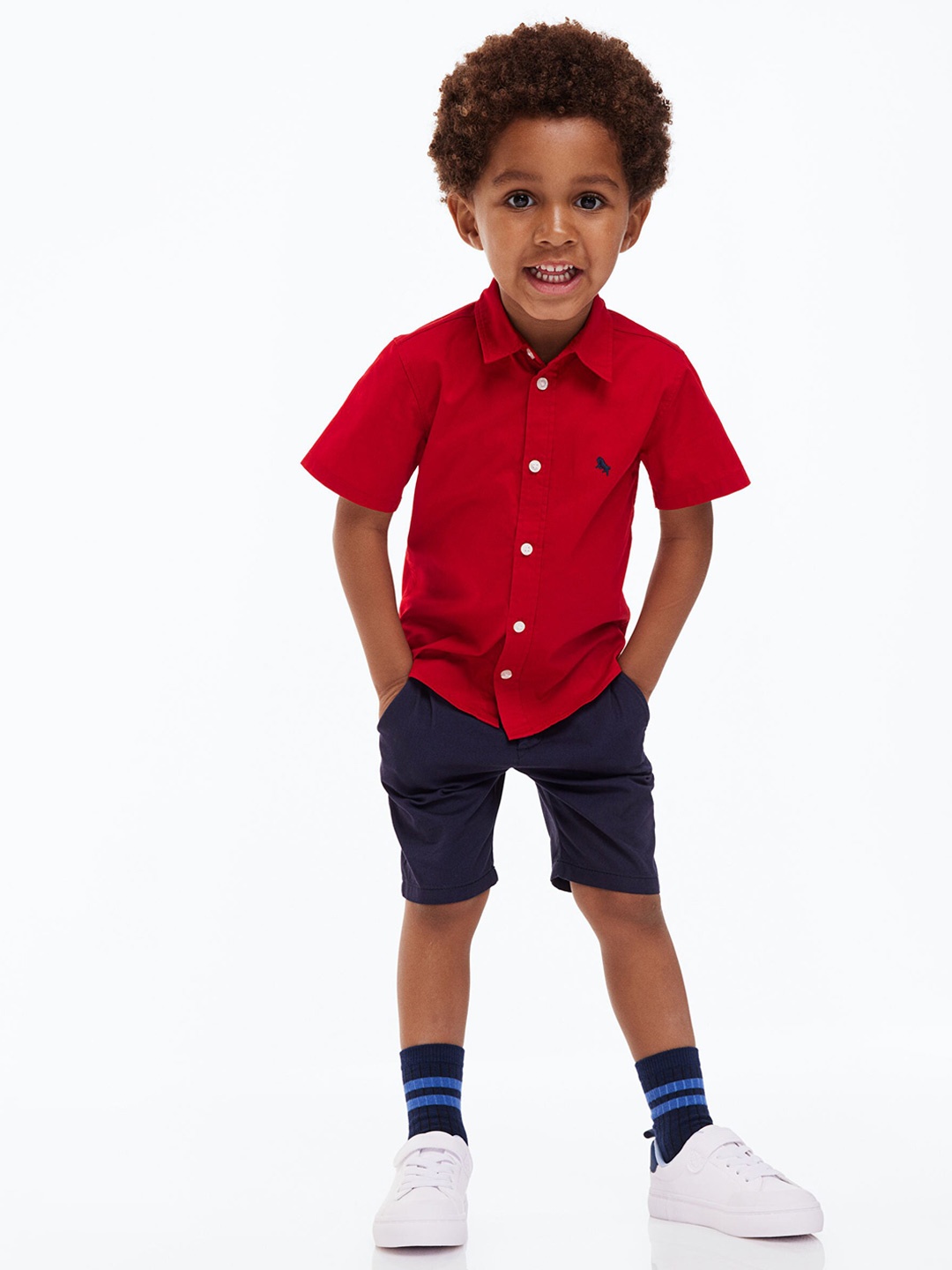 

H&M Boys Cotton Shirt, Red