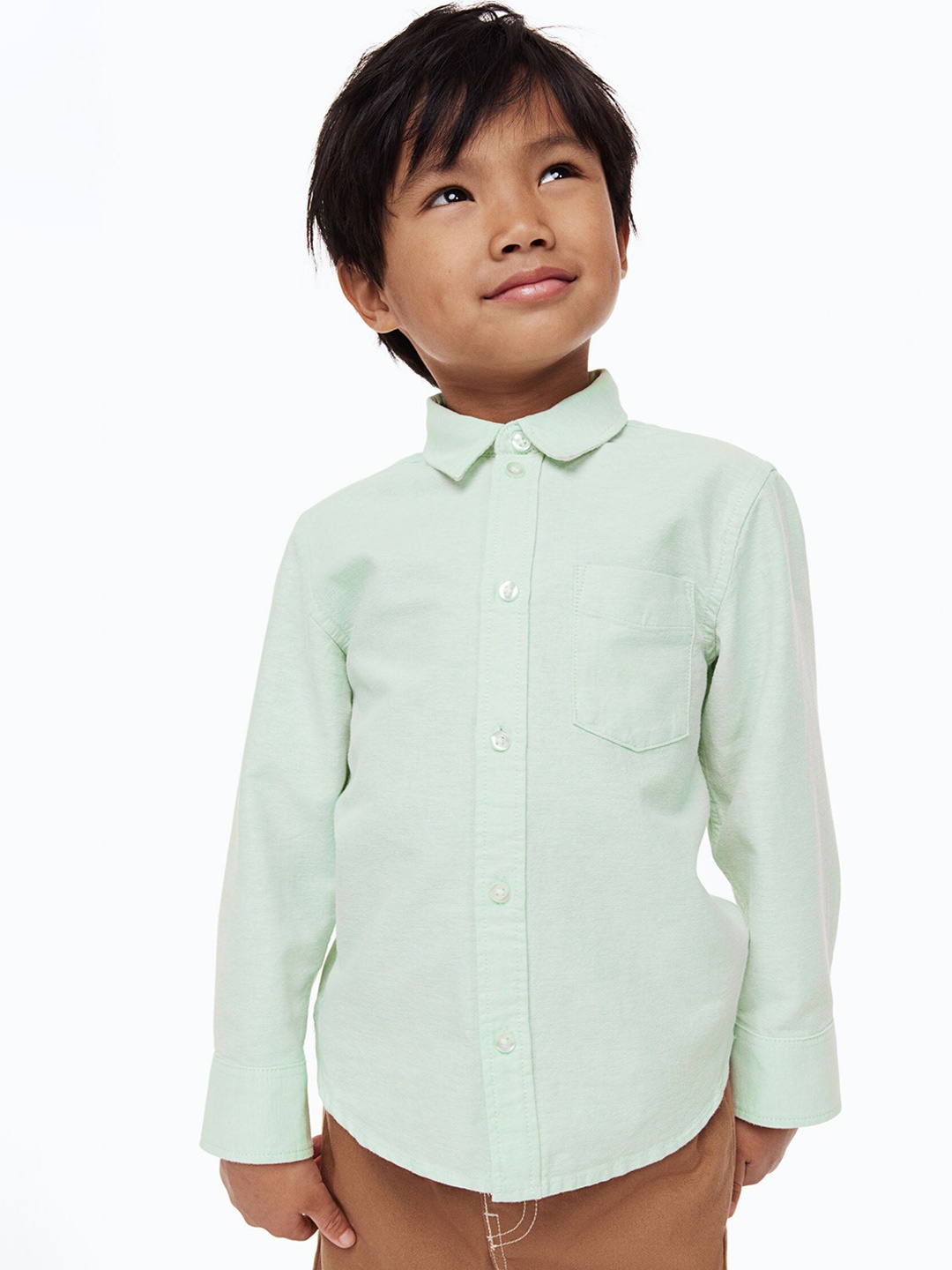 

H&M Boys Cotton Shirt, Sea green