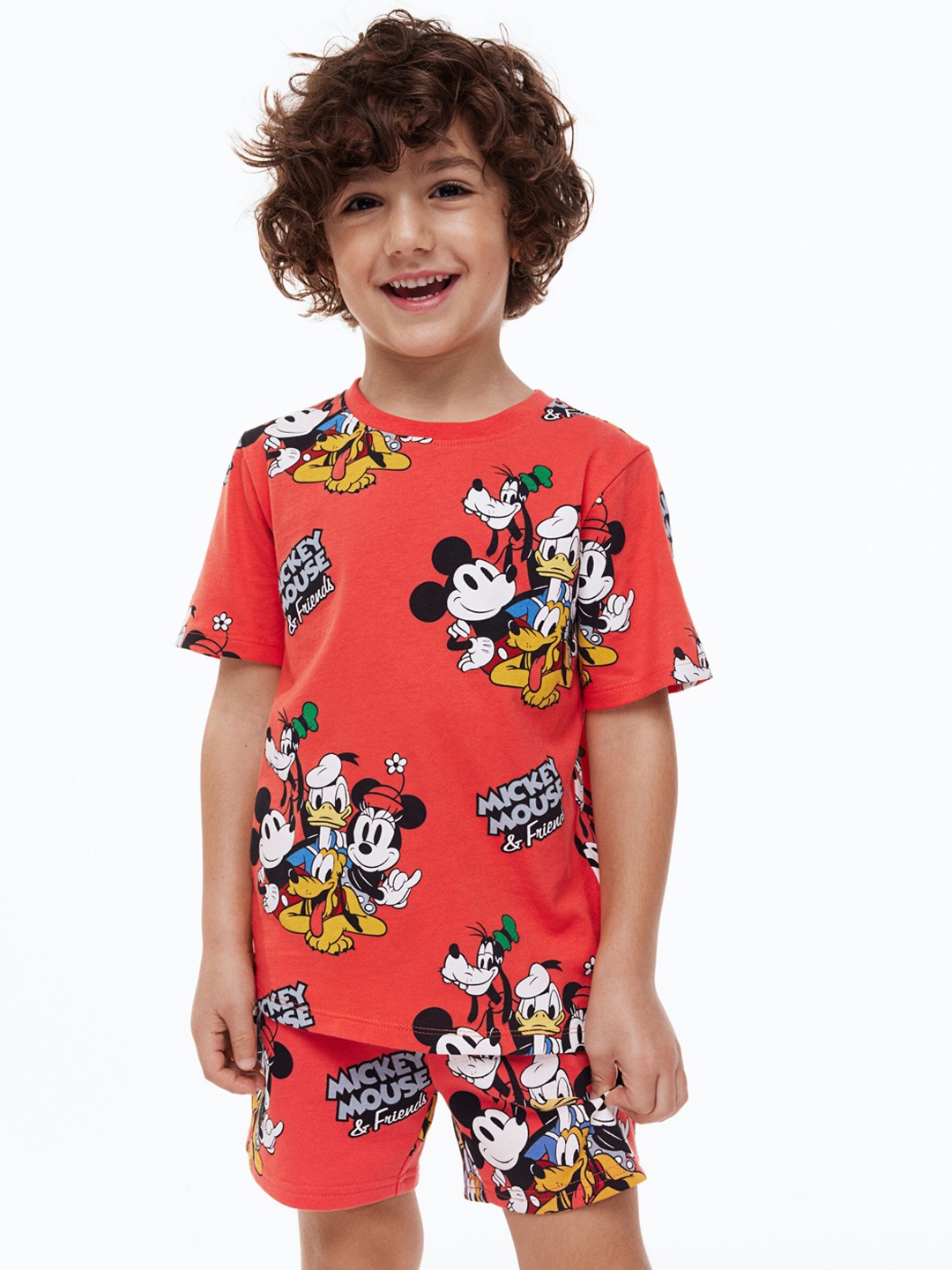 

H&M Boys Printed Sweatshorts, Red