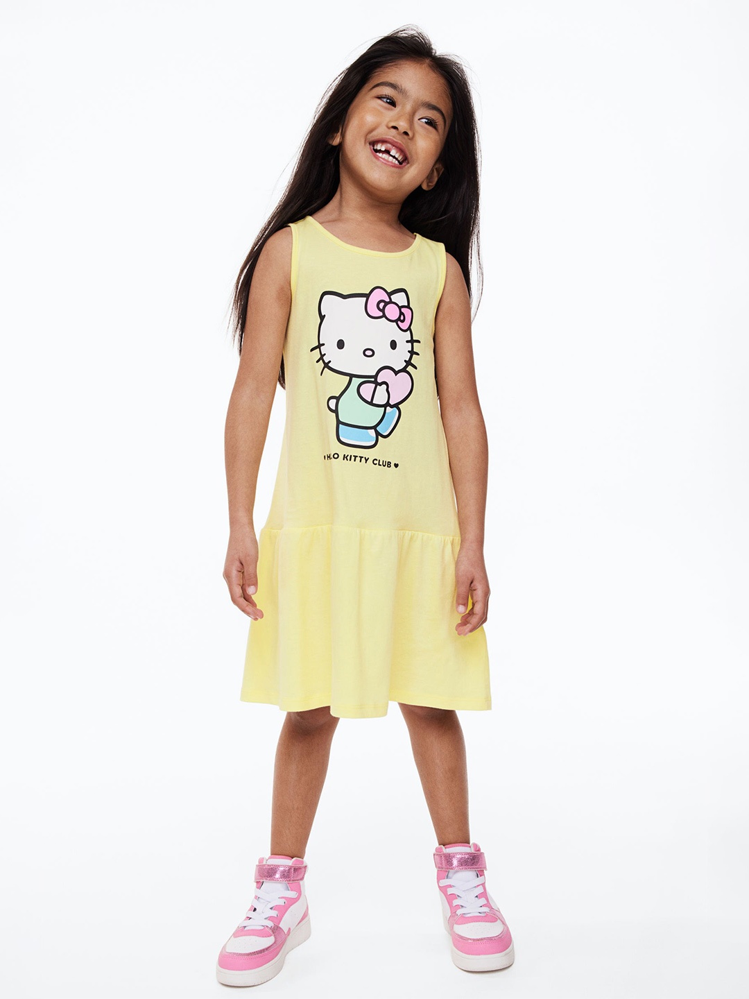 

H&M Girls 2-Pack Printed Cotton Dresses, Yellow