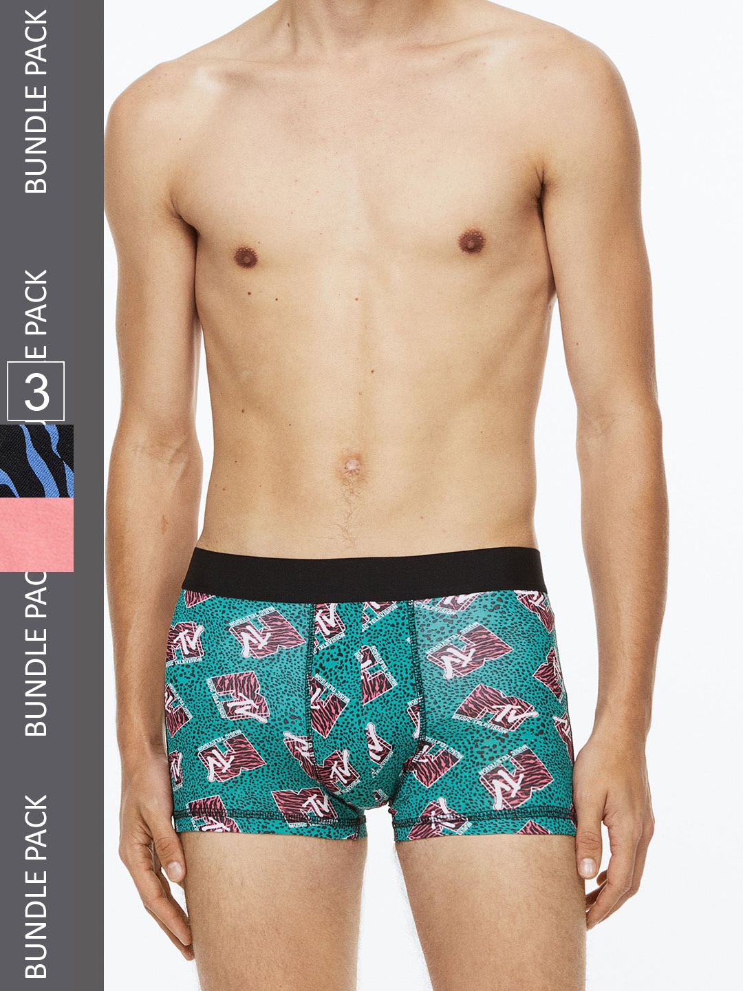 

H&M Men 3-Pack Cotton Short Trunks 1070264012, Blue