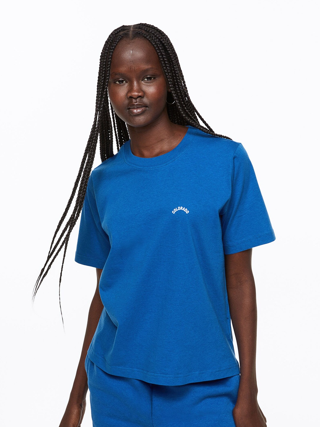 

H&M Women Printed T-shirt, Blue