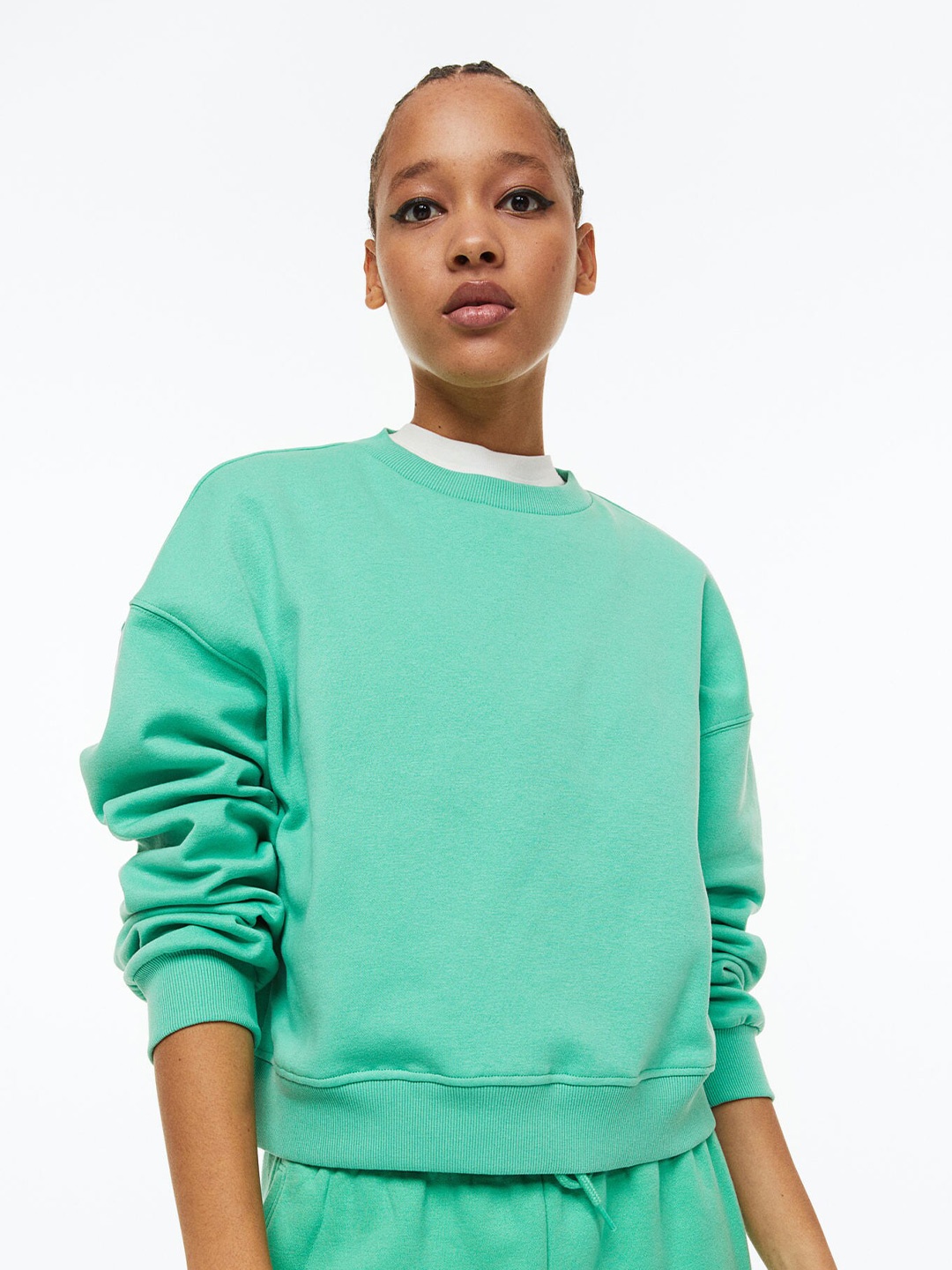 

H&M Women Sweatshirt, Sea green