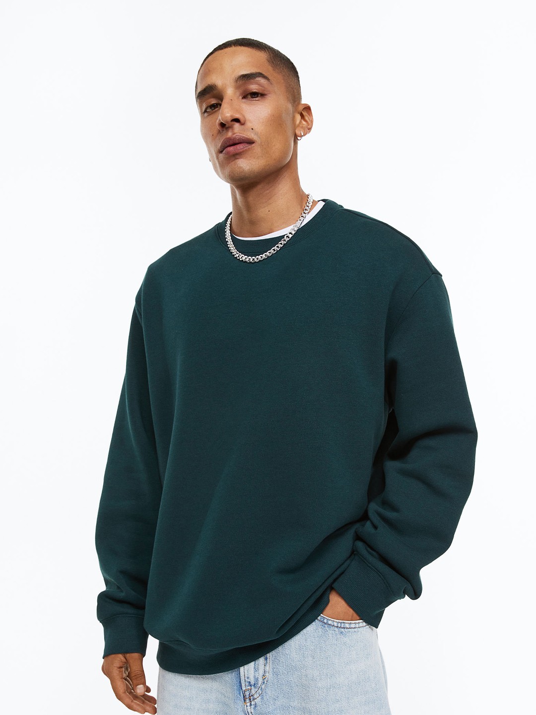 

H&M Men 2-Pack Relaxed Fit Sweatshirts, Green
