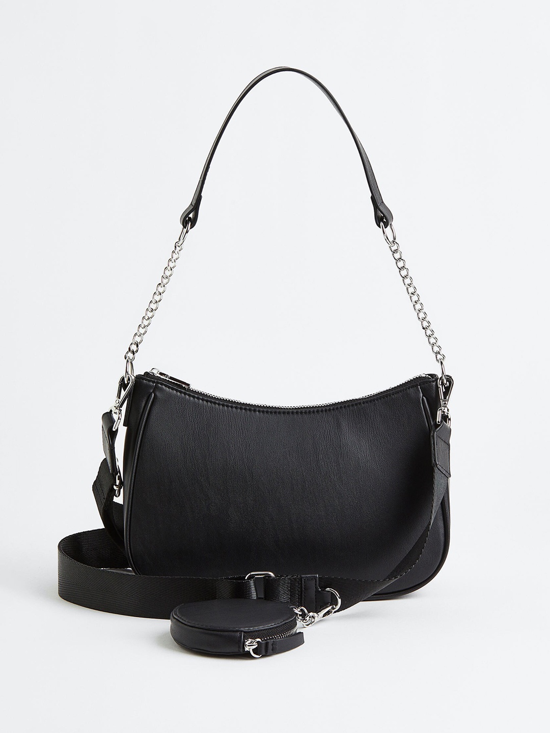 

H&M Women shoulder Bag and Pouch, Black