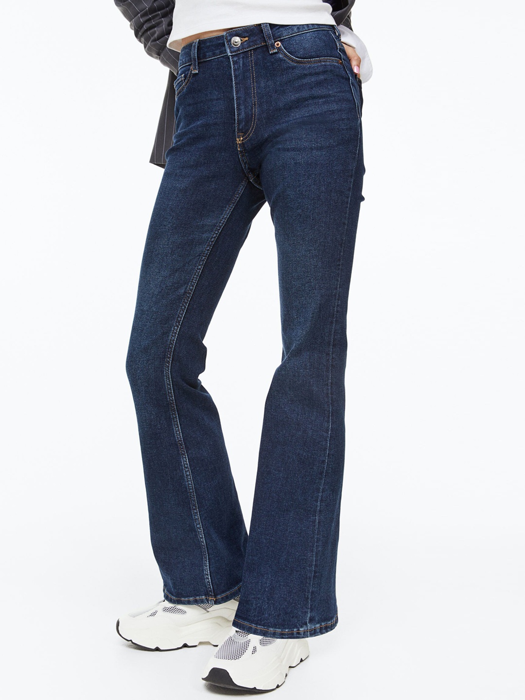 

H&M Women Flared High Jeans, Blue