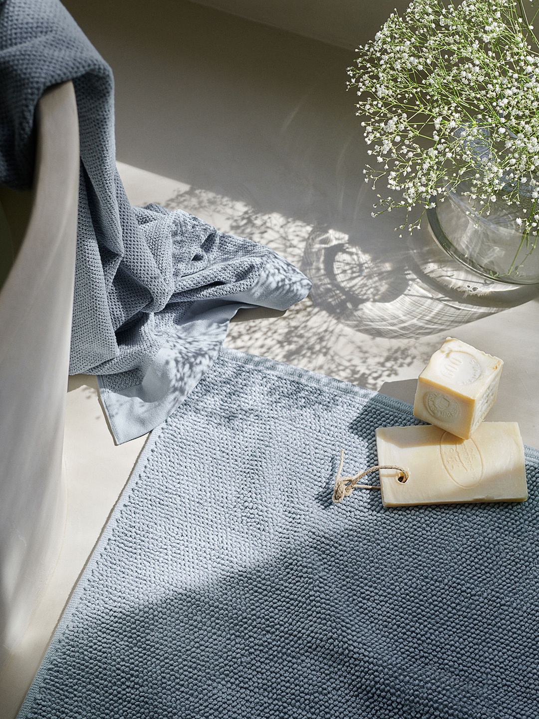 

H&M Blue Cotton Anti-Slip Bath Mat