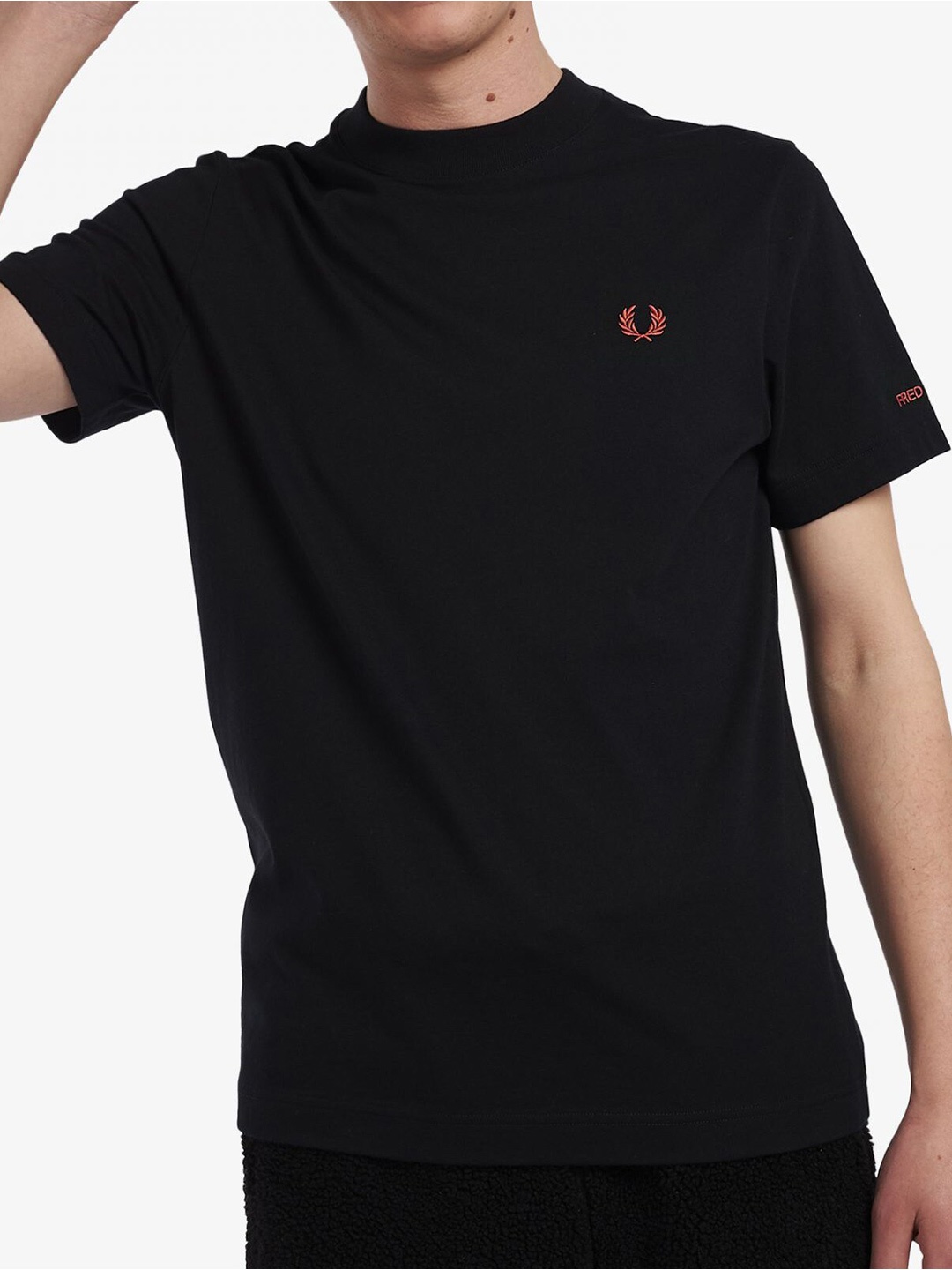 

Fred Perry Men Pure Cotton Printed T-shirt, Black