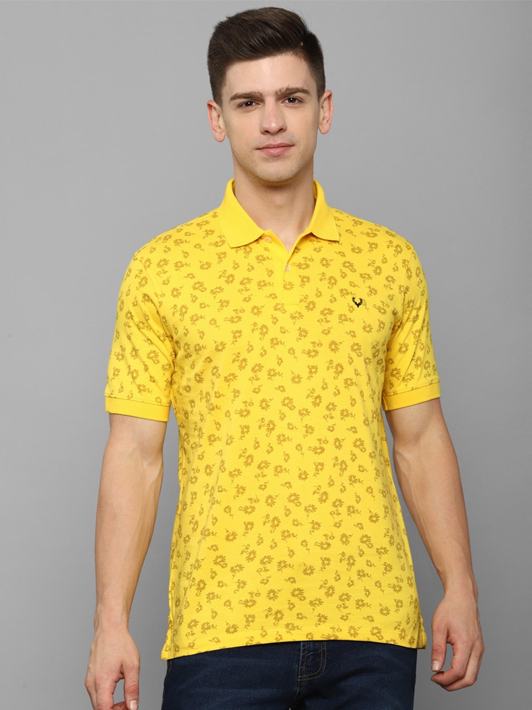 

Allen Solly Men Polo Collar Cotton T-shirt, Yellow