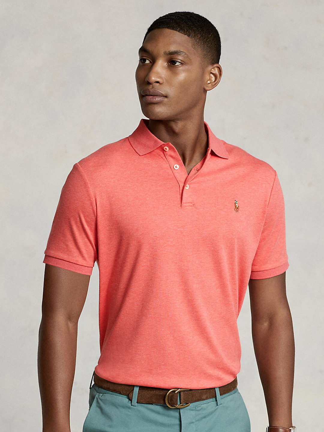 

Polo Ralph Lauren Men Red Cotton Polo Collar T-shirt