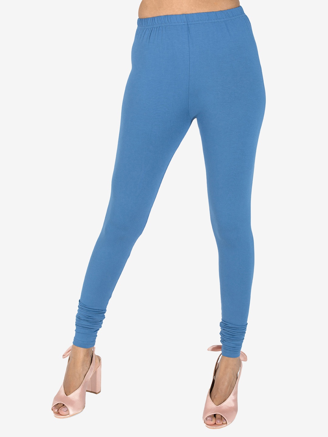 

indian flower Women Churidar-Length Leggings, Blue