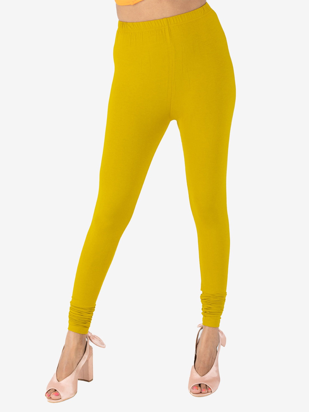 

indian flower Women Churidar-Length Leggings, Yellow