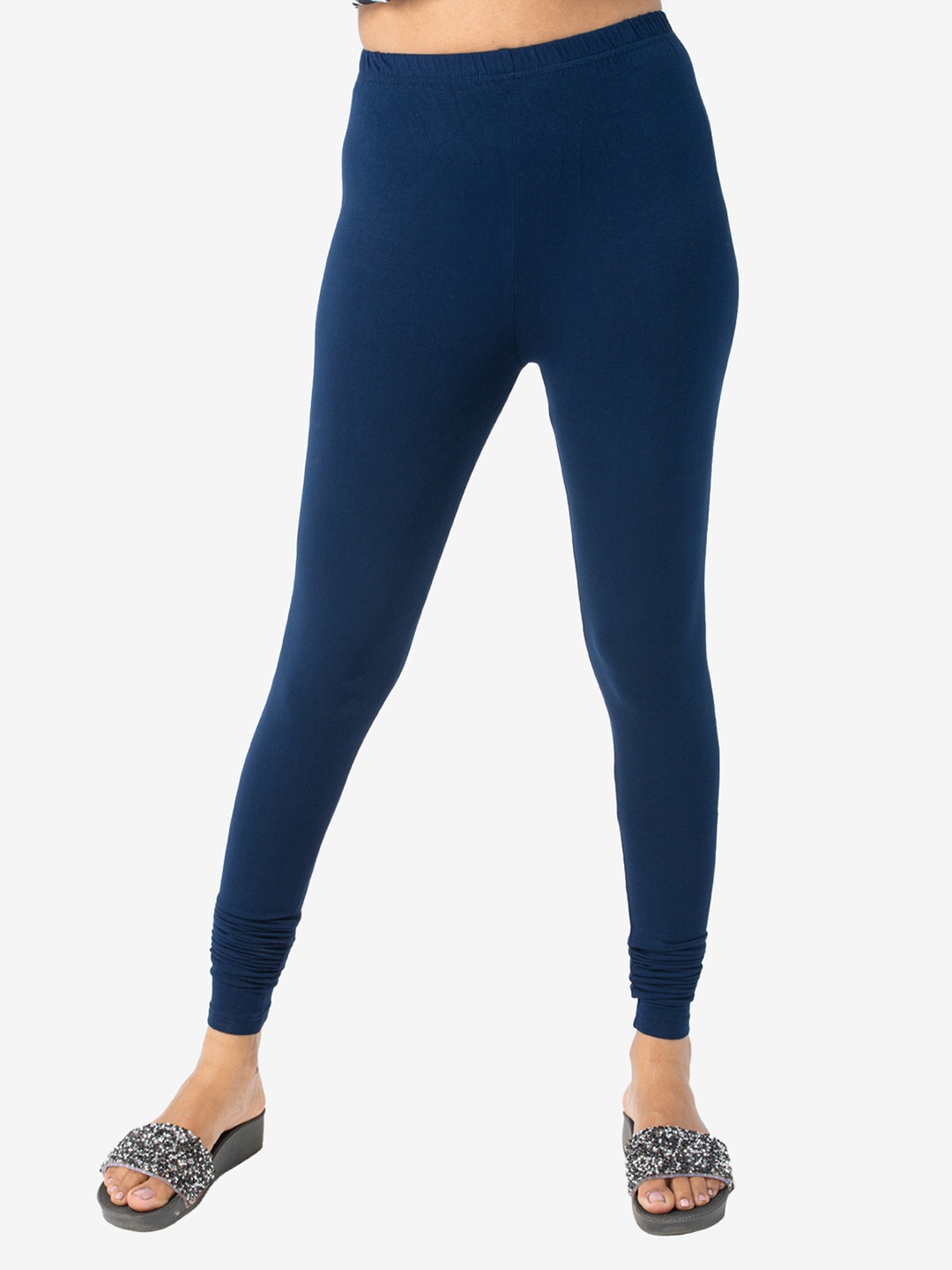 

indian flower Women Churidar Length Leggings, Blue