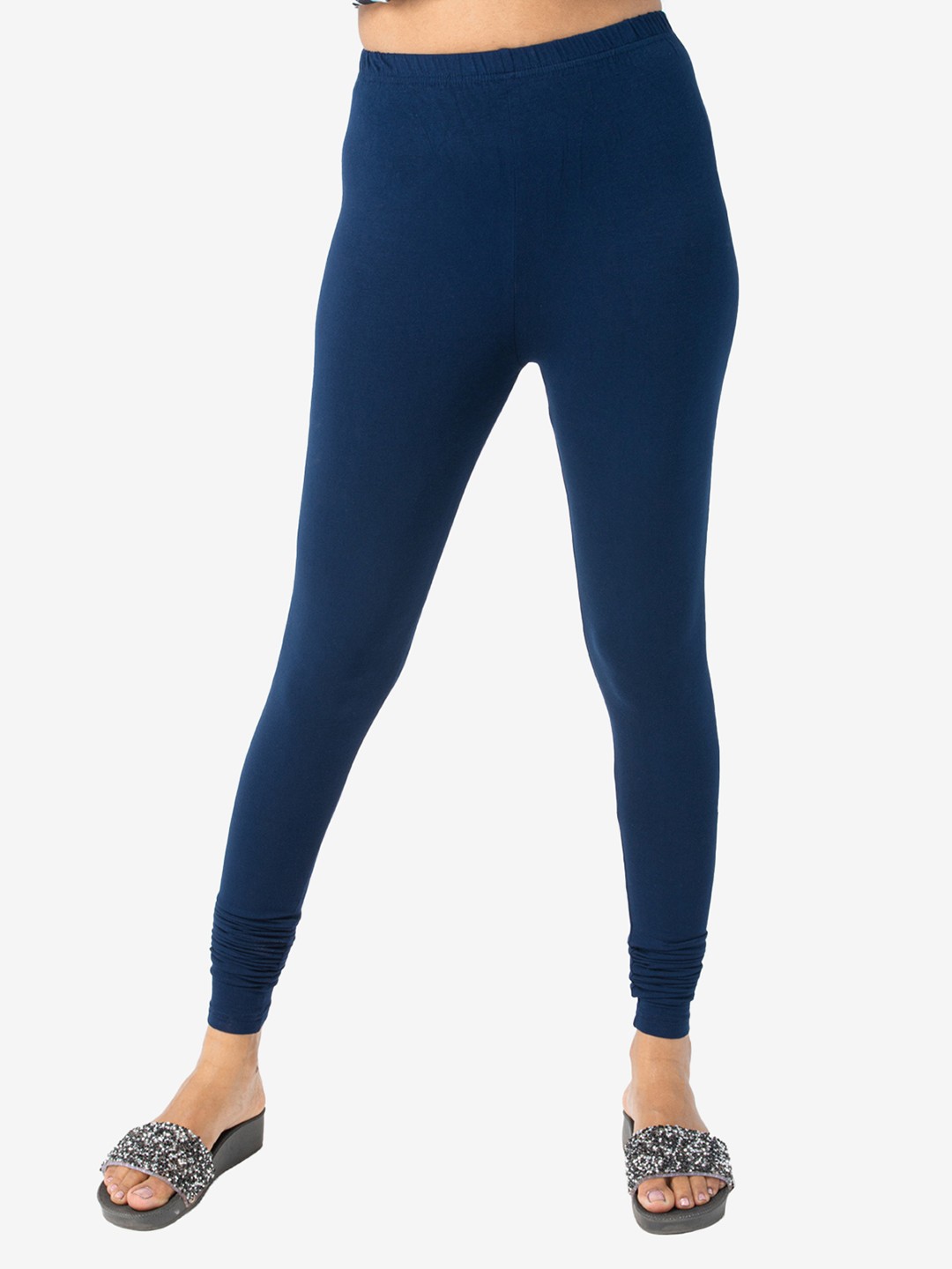 

indian flower Women Churidar Length Leggings, Blue