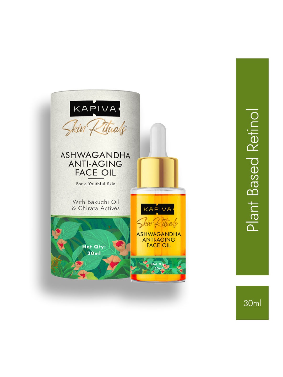 

Kapiva Ashwagandha Anti-Aging Face Oil - 30 ml, Orange