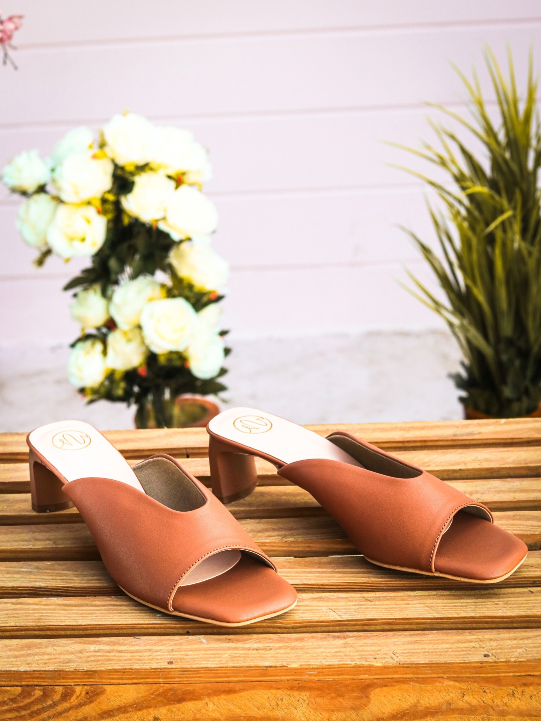 

NR By Nidhi Rathi Women Block Heels, Tan