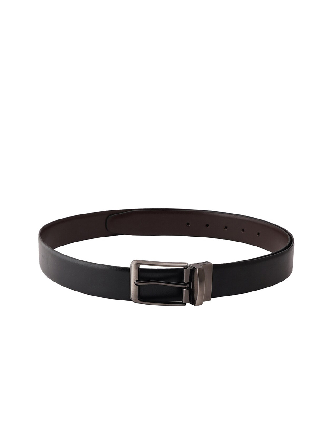 

Style Shoes Men Leather Reversible Formal Belt, Black