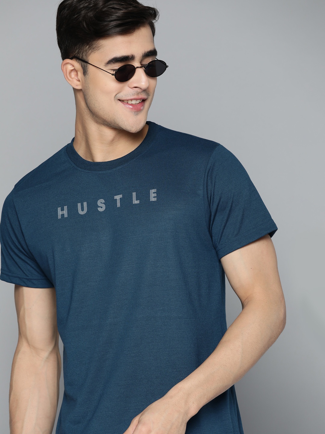 

HERE&NOW Men Typography Printed T-shirt, Teal