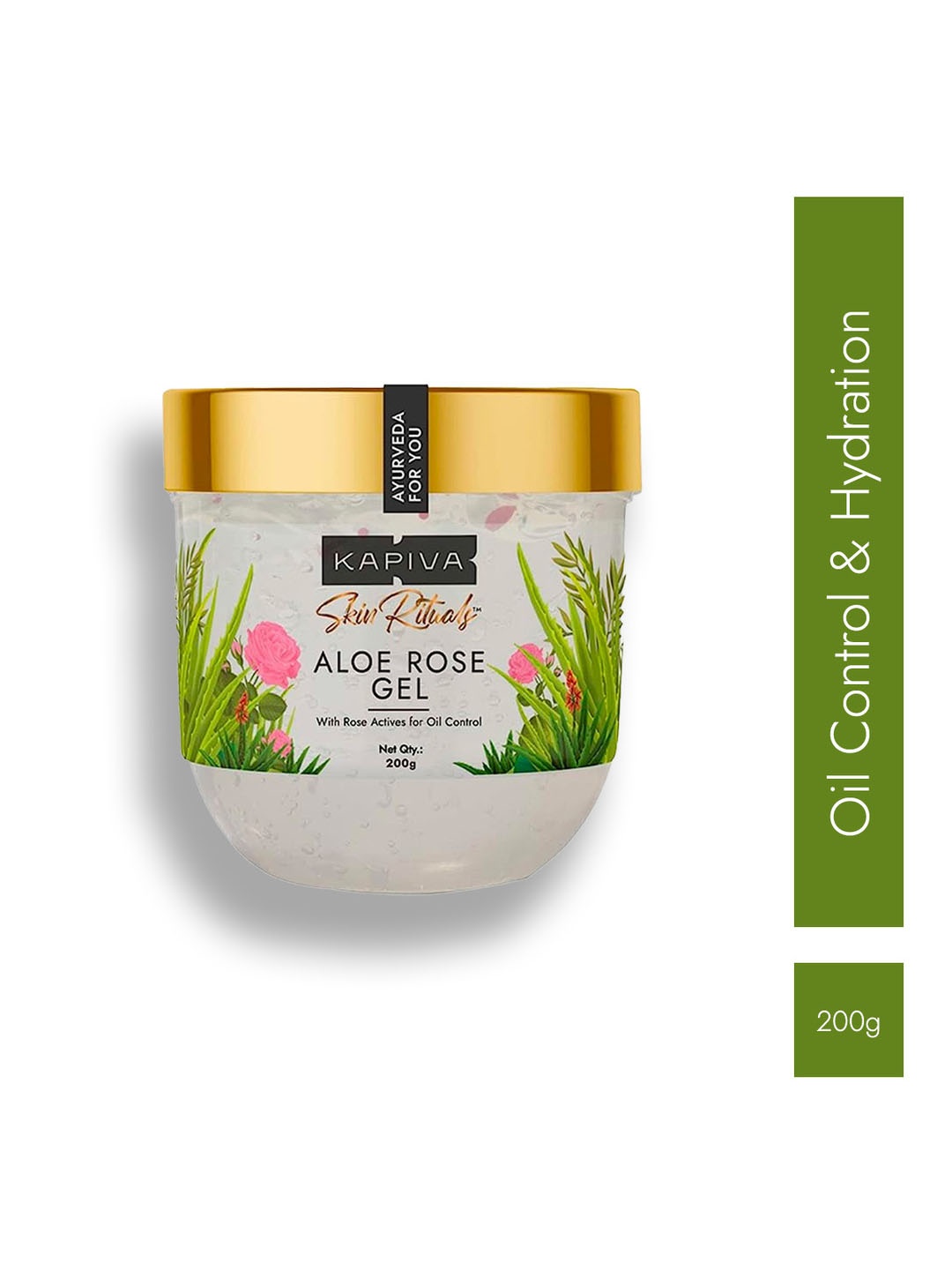 

Kapiva Aloe Rose Gel for Oil Control & Hydration - 200 g, Transparent