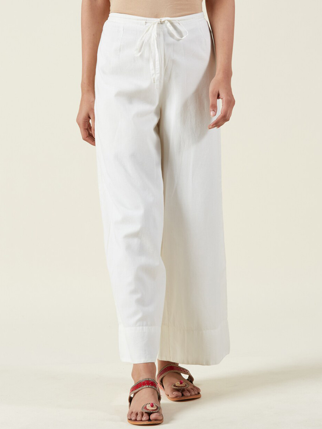 

Fabindia Women Cotton Trousers, Off white