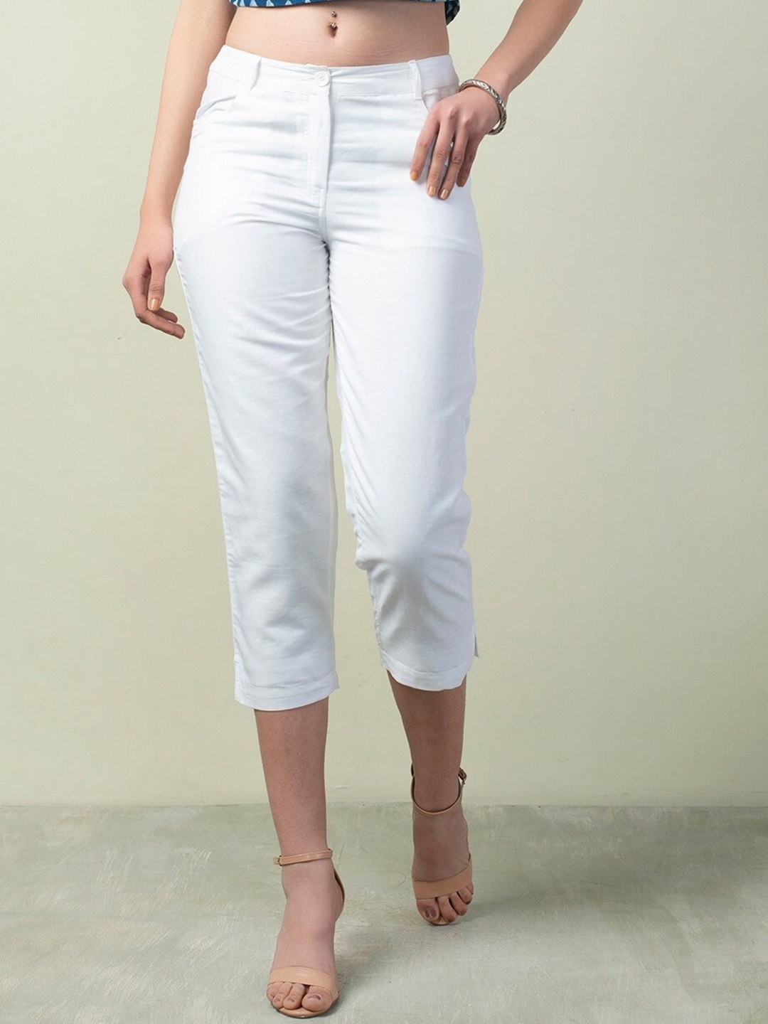 

Fabindia Women Trousers, White