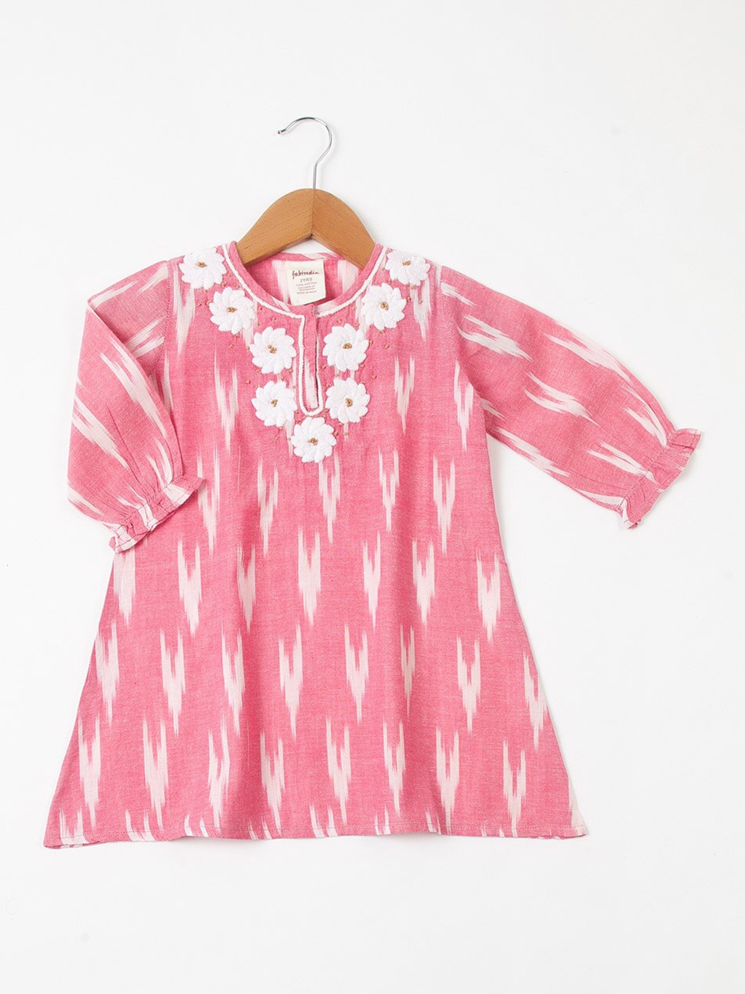

Fabindia Girls A-Line Mini Cotton Dress, Red