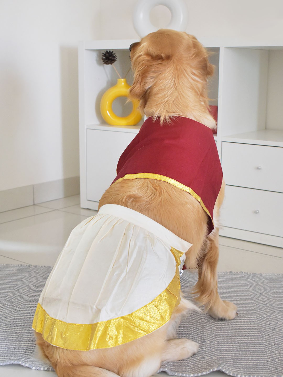 

VASTRAMAY Lehenga Choli Dog Dresses, Maroon
