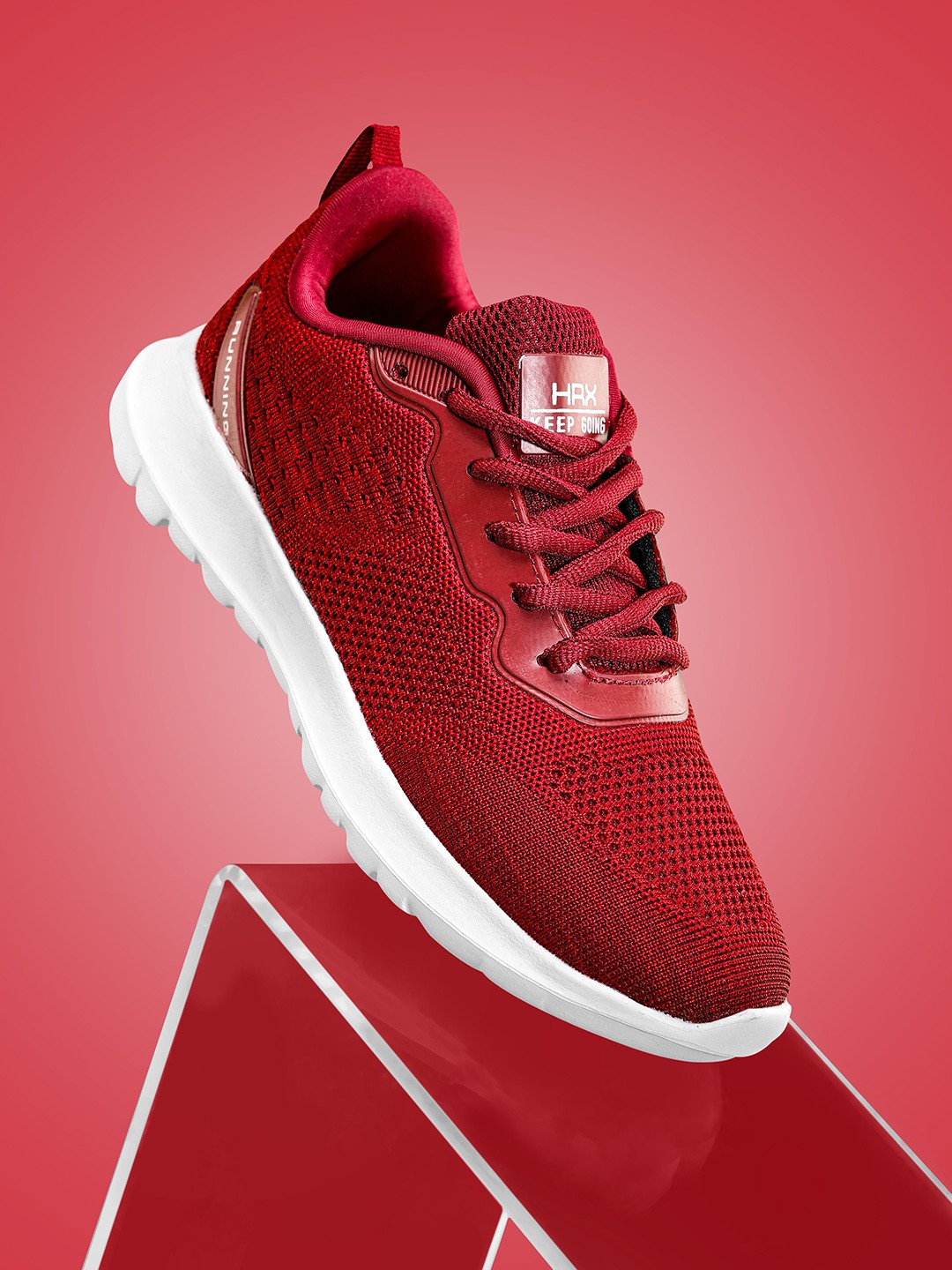 

HRX by Hrithik Roshan Women Woven Design Urban Street Athleisure Shoes, Maroon