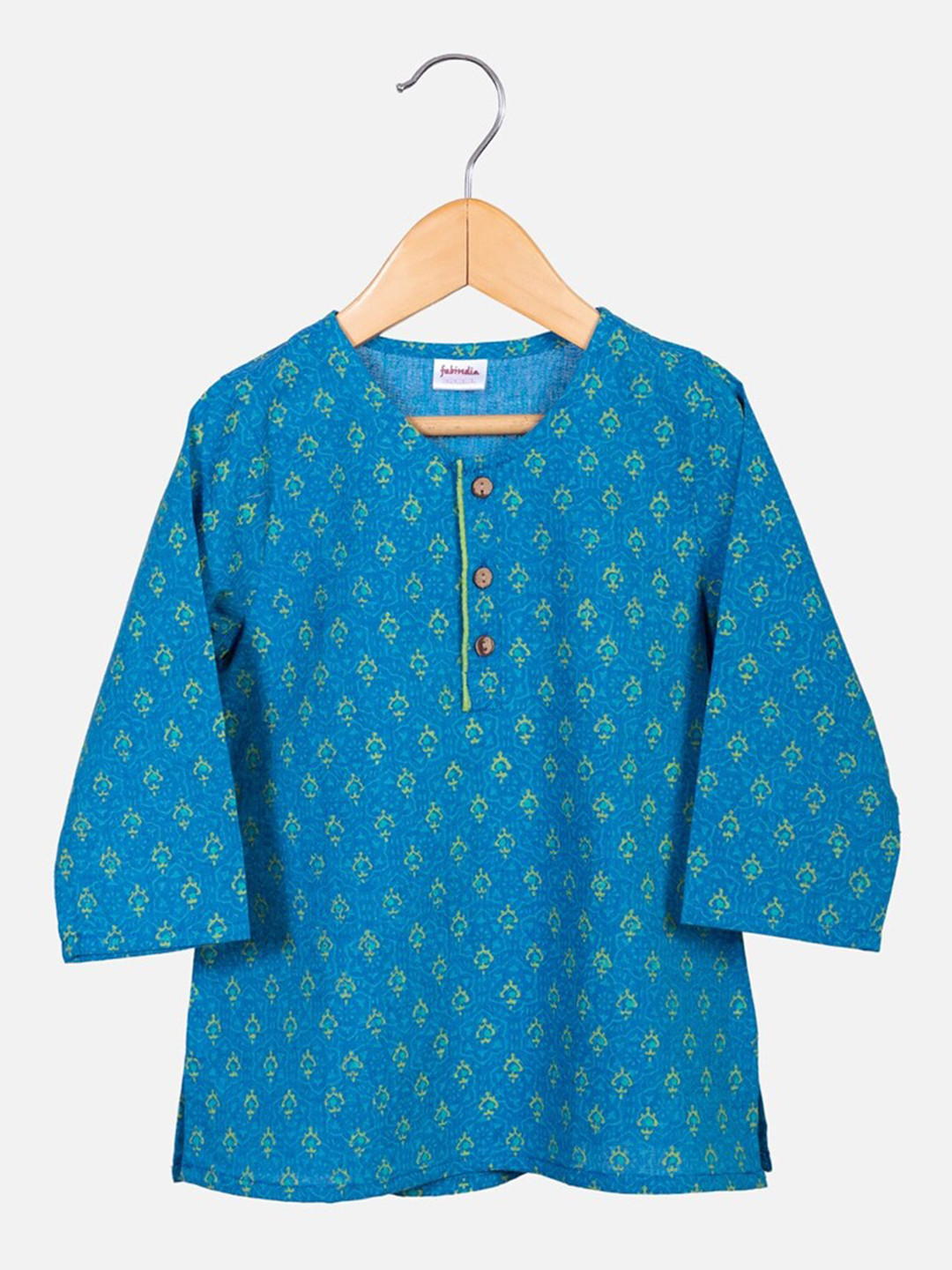 

Fabindia Boys Ethnic Motifs Printed Kurta, Blue