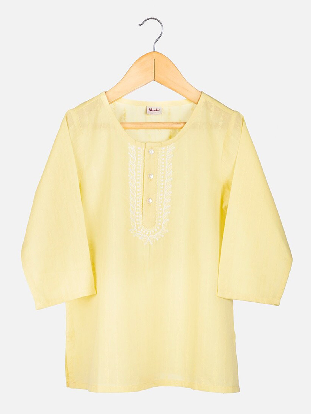 

Fabindia Boys Gotta Patti Kurta, Yellow