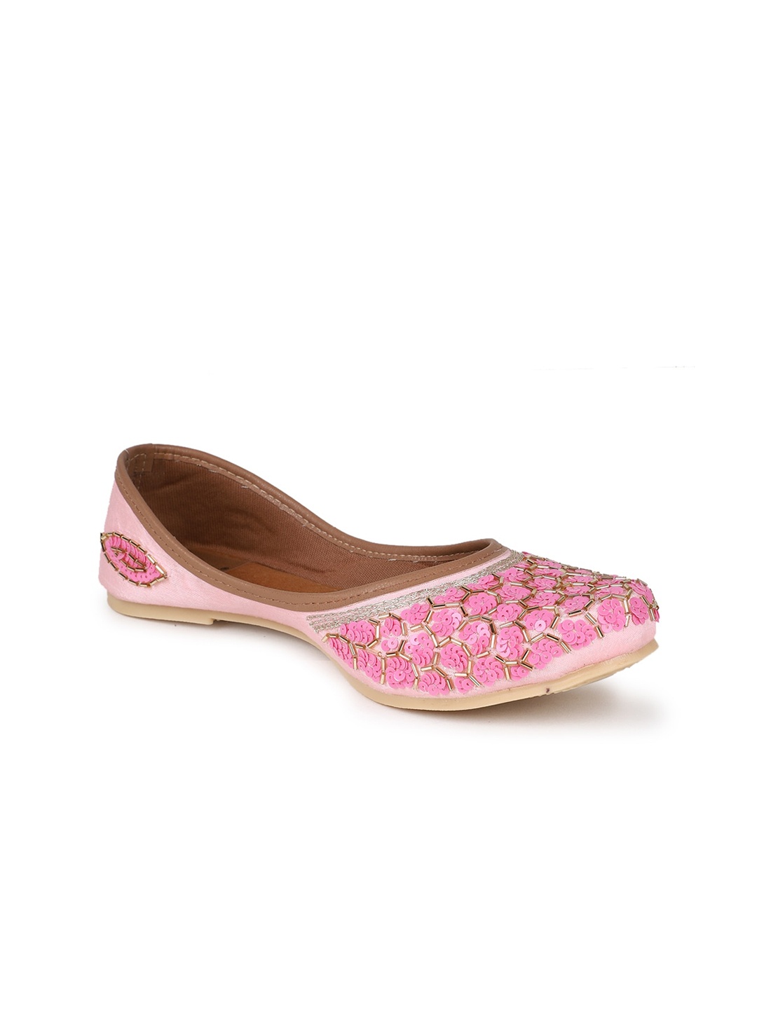 

The Desi Dulhan Ethnic Woven Design Mojaris, Pink