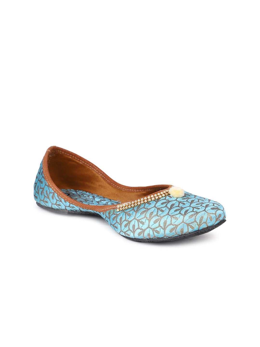

The Desi Dulhan Women Embellished Ethnic Mojaris, Blue