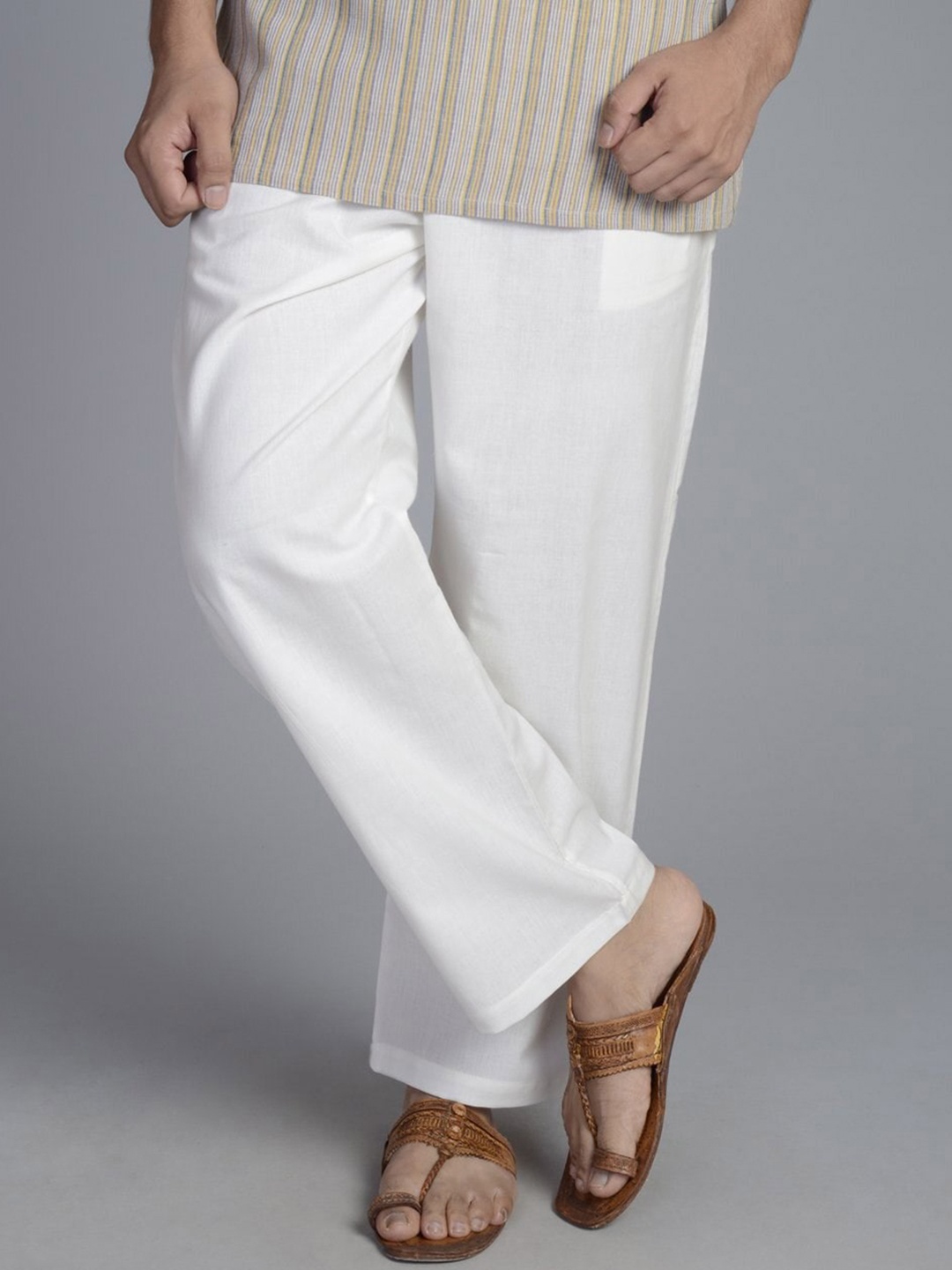 

Fabindia Men Cotton Straight Pyjama, Off white