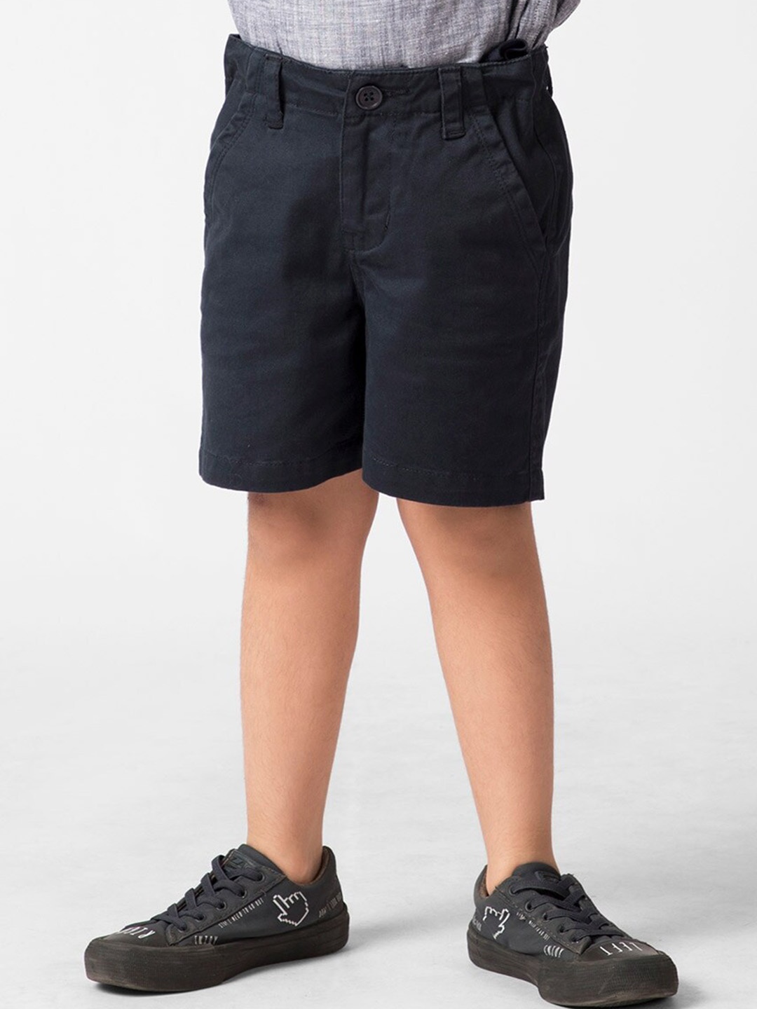 

Fabindia Boys Regular Fit Casual Shorts, Navy blue