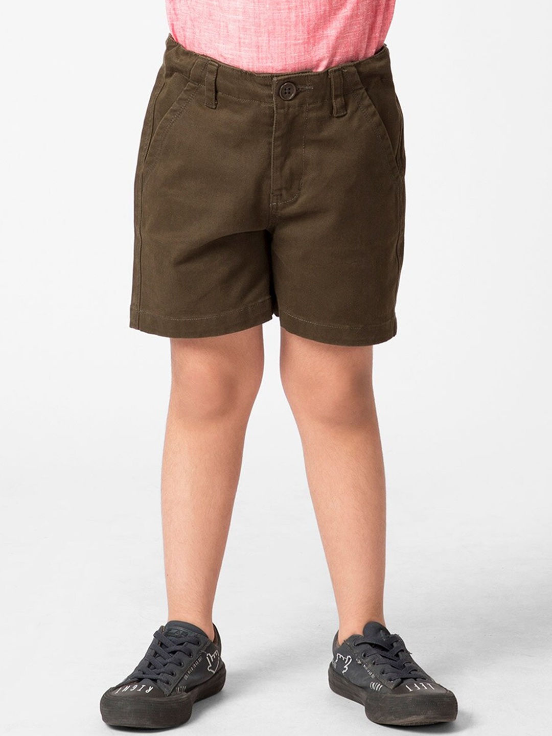 

Fabindia Boys Grey Mid-Rise Shorts