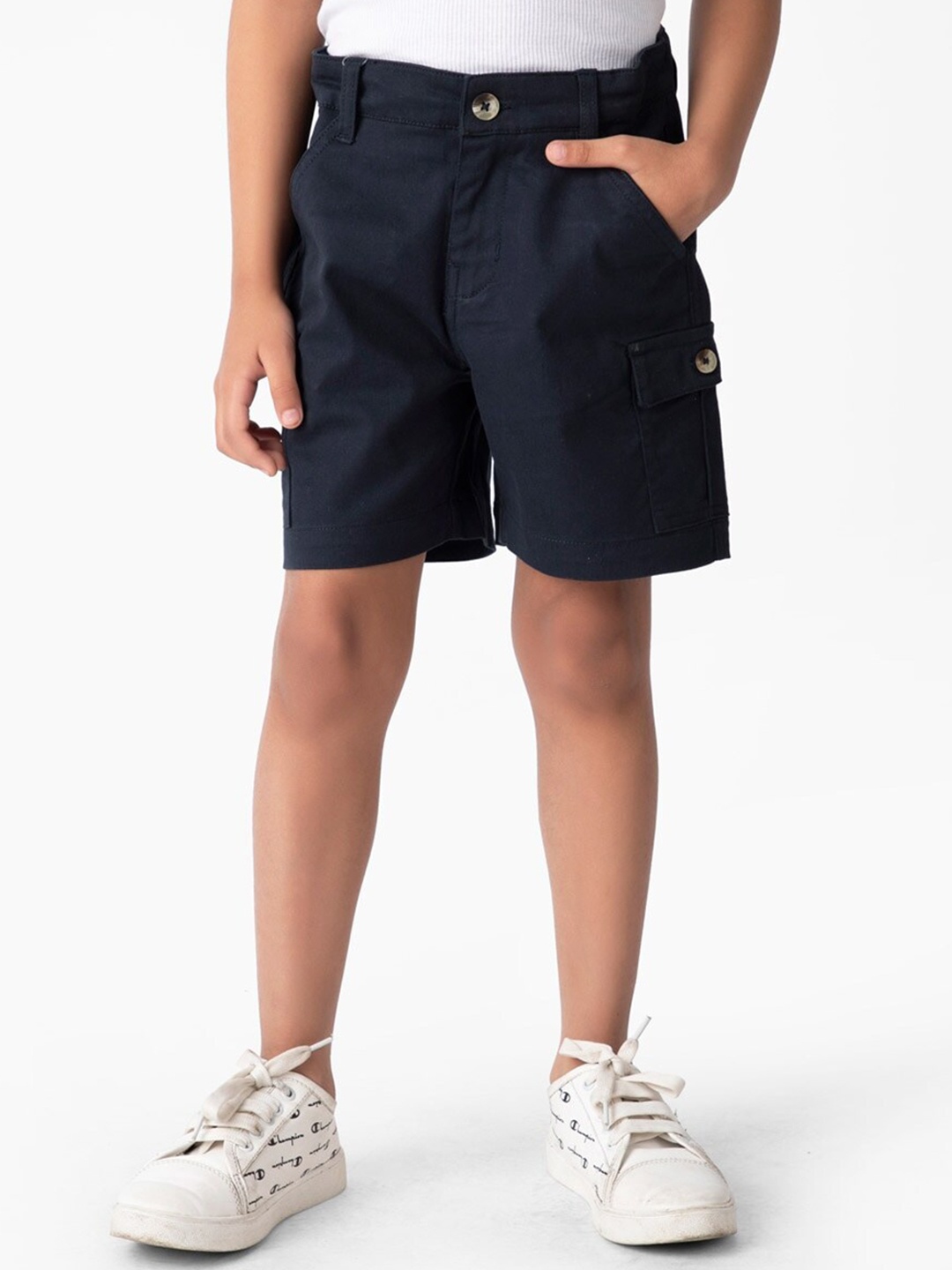 

Fabindia Boys Navy Blue Denim Shorts