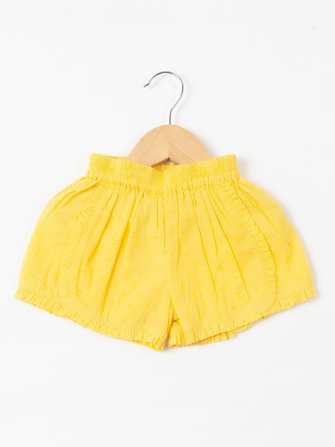 

Fabindia Girl Cotton Shorts, Yellow